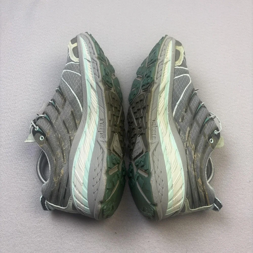 Hoka One One Stinson Trail Shoes Womens Size 9.5 Gray Mesh Running Sneakers